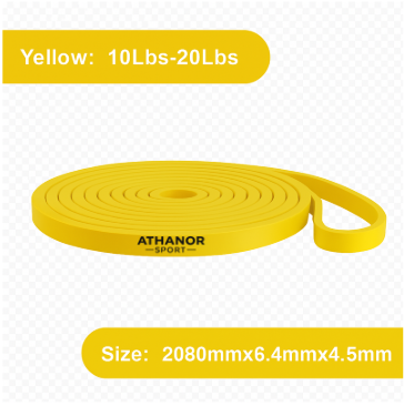 Bande Élastique de Résistance Jaune – 4,5 à 9 kg (10-20 Lbs)