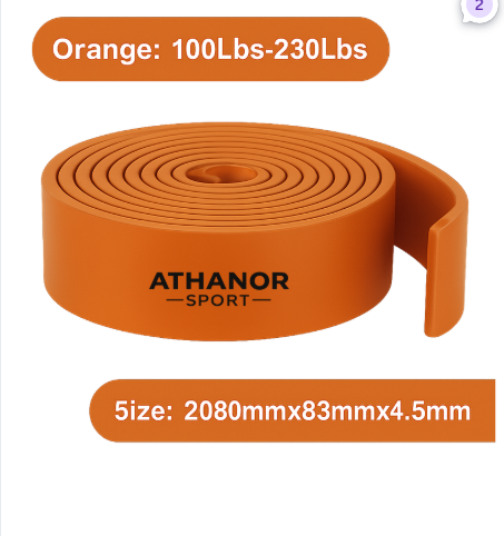 Bande Élastique de Résistance Orange – 45 à 104 kg (100-230 Lbs)