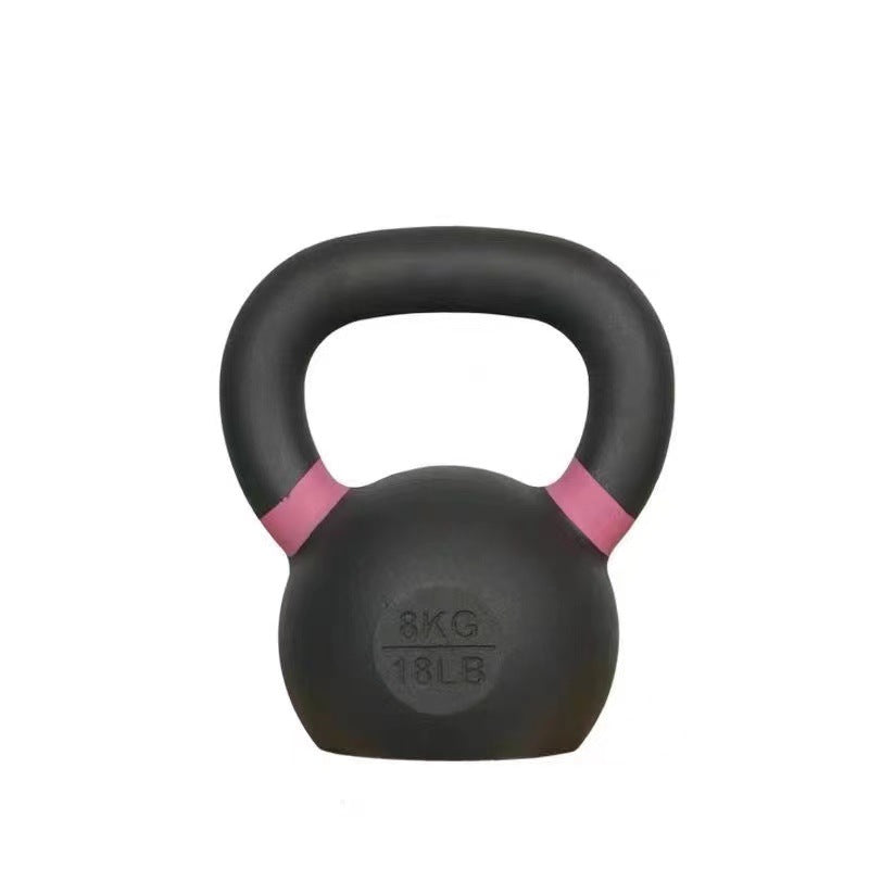 Kettlebell Solid Cast Iron Fitness Competitive Cast Iron Paint Yoga Color Ear Kettlebell Gym Color Ear Spraying Kettlebell