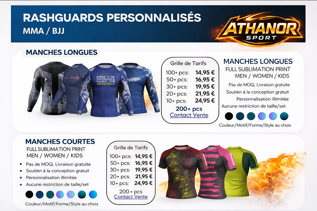 Rashguard Personnalisé – Aux Couleurs de Votre Organisation MMA